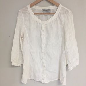 Chico’s cotton button down blouse